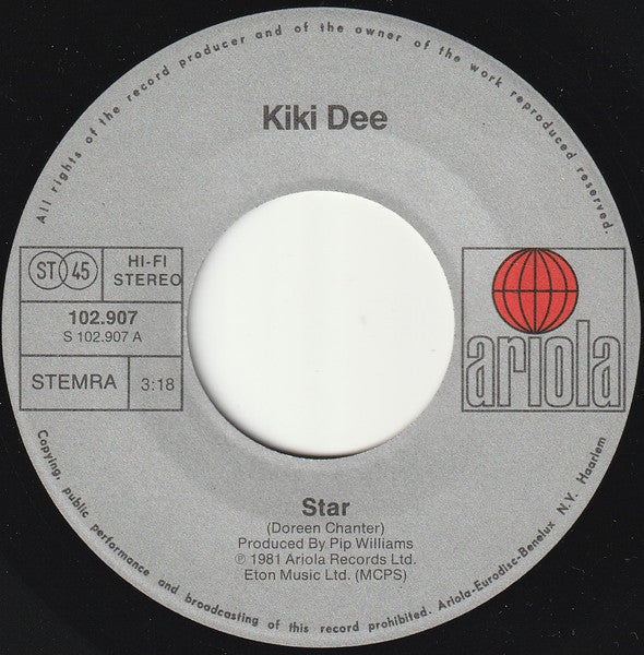 Kiki Dee – Star 7" vinyl record, image 3 of 4