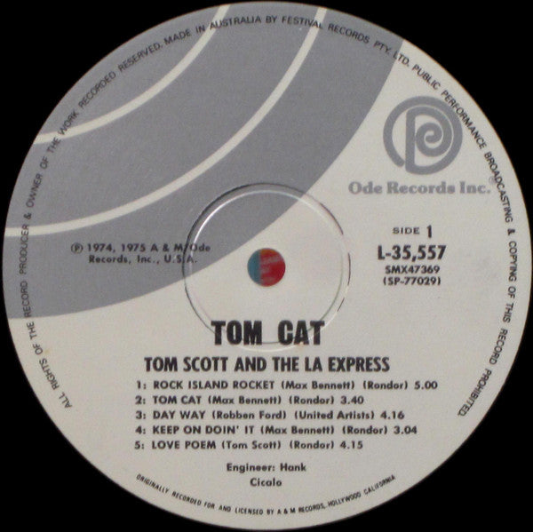 Tom Scott, The L.A. Express – Tom Cat LP vinyl record, image 3 of 4