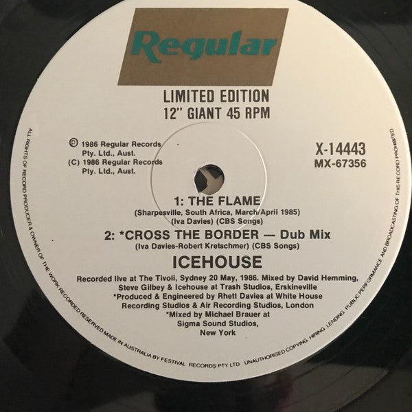 Icehouse – Cross The Border 12" vinyl record, image 4 of 4