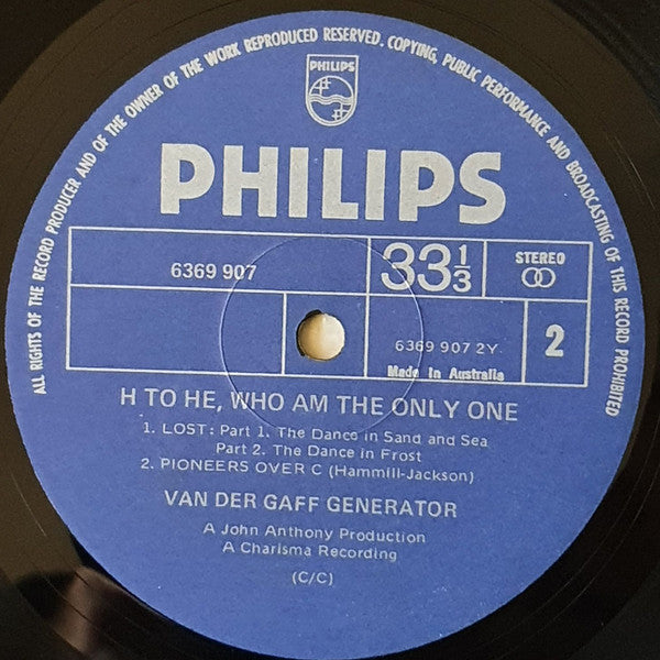 Van Der Graaf Generator – H To He Who Am The Only One LP vinyl record, image 4 of 4