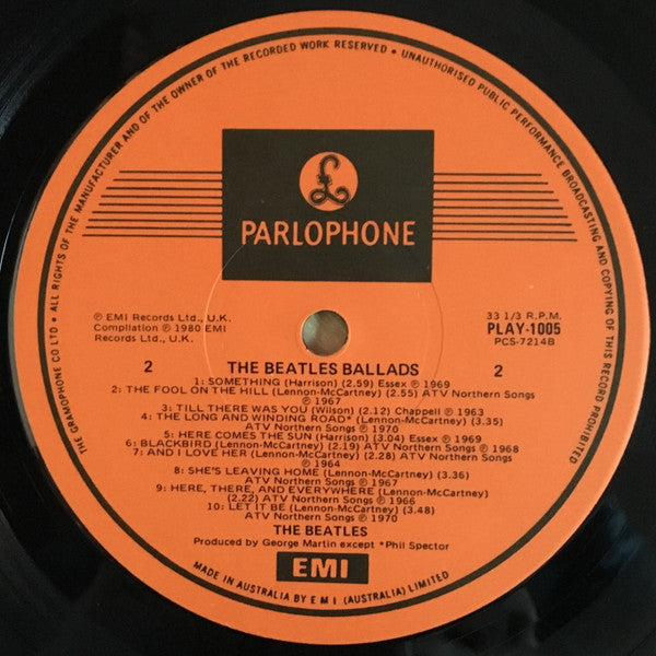 The Beatles – The Beatles Ballads LP vinyl record, image 7 of 9