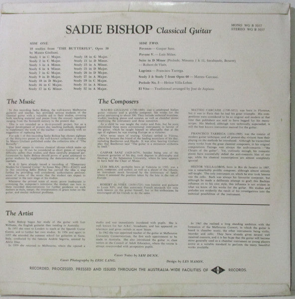 Sadie Bishop – Classical Guitar LP vinyl record, image 2 of 4