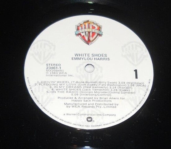 Emmylou Harris – White Shoes LP vinyl record, image 5 of 6