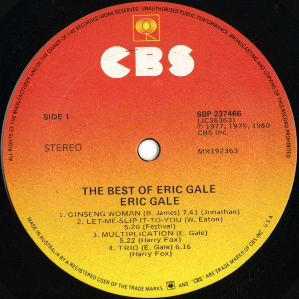 Eric Gale – The Best Of Eric Gale LP vinyl record, image 3 of 4
