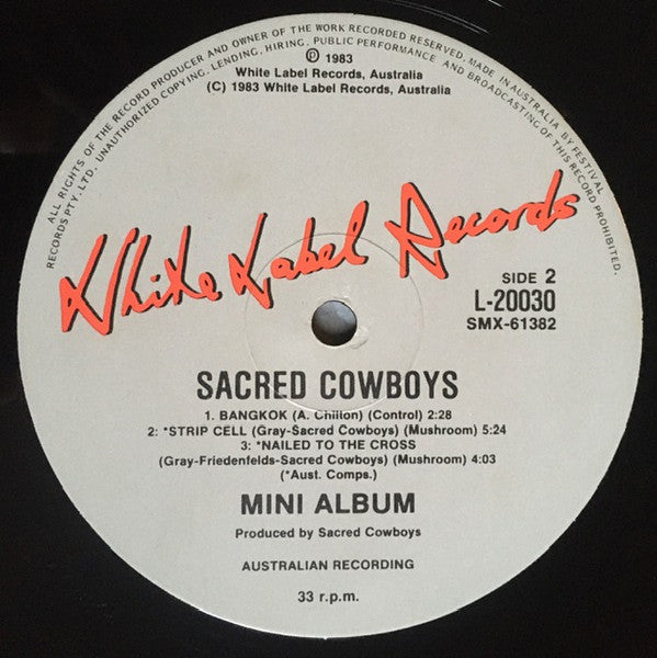Sacred Cowboys – Sacred Cowboys 12" vinyl record, image 4 of 4
