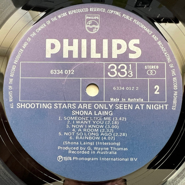 Shona Laing – Shooting Stars Are Only Seen At Night LP vinyl record, image 6 of 10