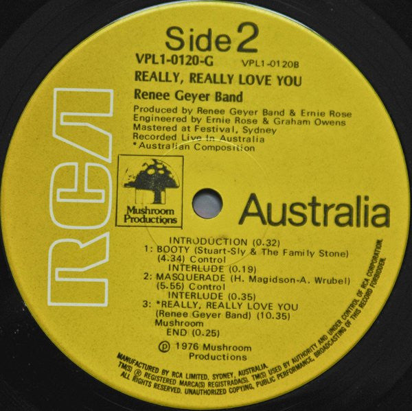 Renee Geyer Band – Really Really Love You LP vinyl record, image 5 of 5
