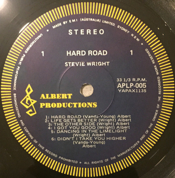 Stevie Wright – Hard Road LP vinyl record, image 3 of 4