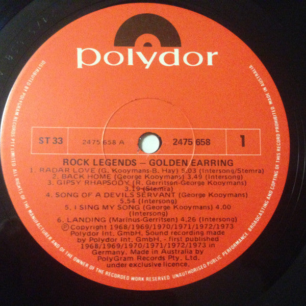 Golden Earring – Rock Legends LP vinyl record, image 5 of 6
