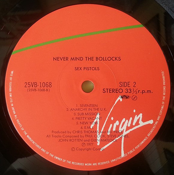 Sex Pistols – Never Mind The Bollocks Here's The Sex Pistols LP vinyl record, image 5 of 9