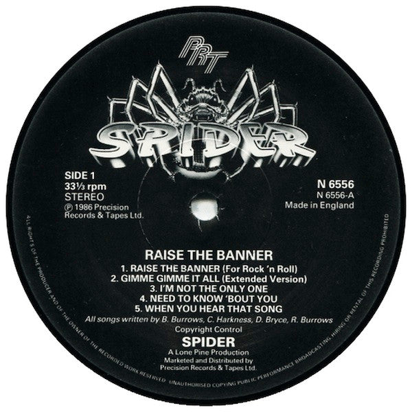 Spider – Raise The Banner LP vinyl record, image 3 of 4