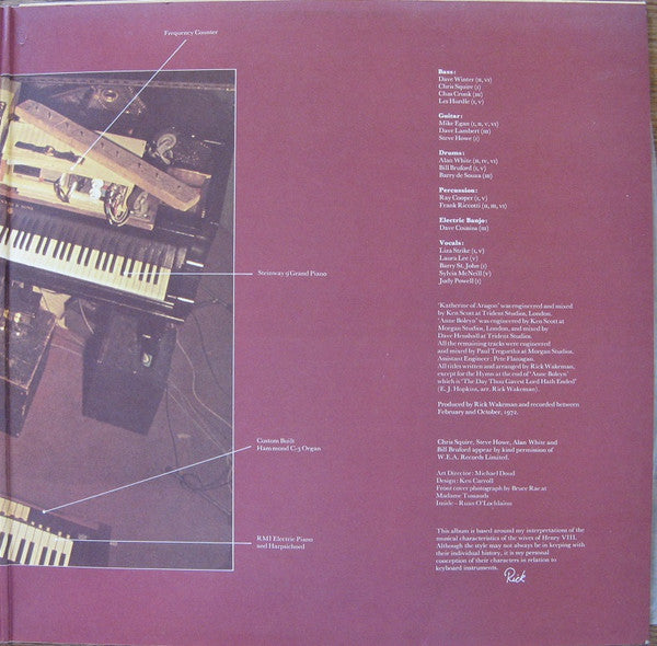 Rick Wakeman – The Six Wives Of Henry VIII LP vinyl record, image 3 of 7