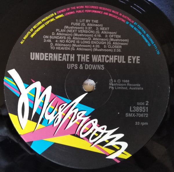 Ups And Downs – Underneath The Watchful Eye LP vinyl record, image 4 of 7