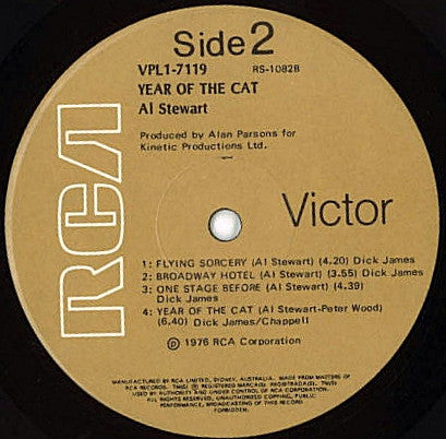 Al Stewart – Year Of The Cat LP vinyl record, image 4 of 4