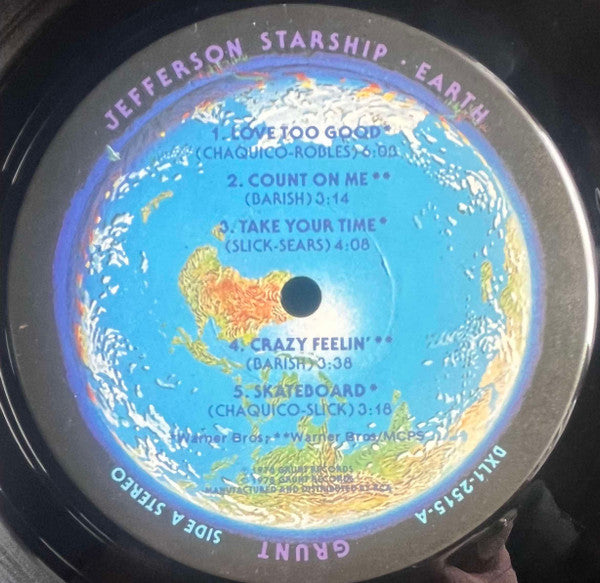 Jefferson Starship – Earth LP vinyl record, image 5 of 6