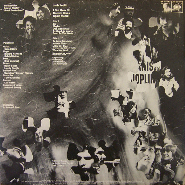 Janis Joplin – I Got Dem Ol' Kozmic Blues Again Mama! LP vinyl record, image 2 of 3