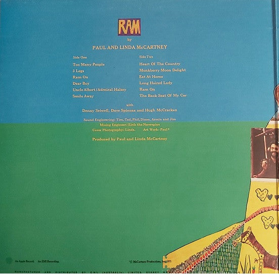 Paul & Linda McCartney – Ram LP vinyl record, image 3 of 6