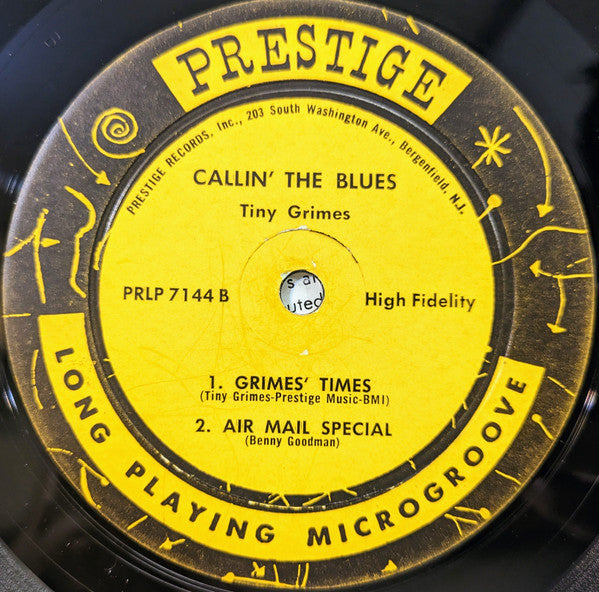 Tiny Grimes, J.C. Higginbotham – Callin' The Blues LP vinyl record, image 4 of 4
