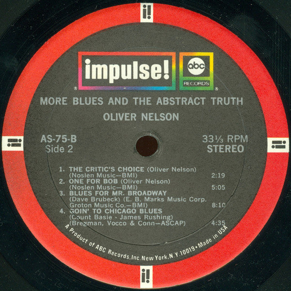 Oliver Nelson – More Blues And The Abstract Truth LP vinyl record, image 6 of 6