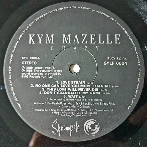 Kym Mazelle – Crazy LP vinyl record, image 8 of 8