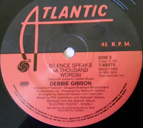 Debbie Gibson – Lost In Your Eyes 7" vinyl record, image 4 of 4