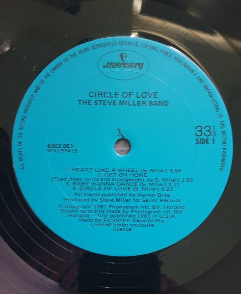 Steve Miller Band – Circle Of Love LP vinyl record, image 6 of 7