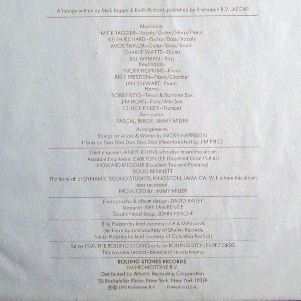 The Rolling Stones – Goats Head Soup LP vinyl record, image 7 of 10