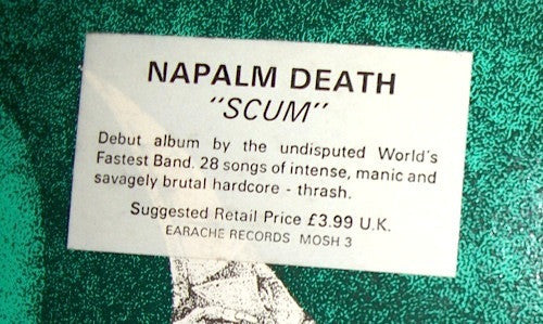 Napalm Death – Scum LP vinyl record, image 7 of 7
