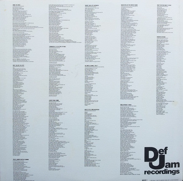 Public Enemy – It Takes A Nation Of Millions To Hold Us Back LP vinyl record, image 3 of 6