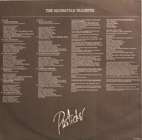 The Manhattan Transfer – Pastiche LP vinyl record, image 3 of 6