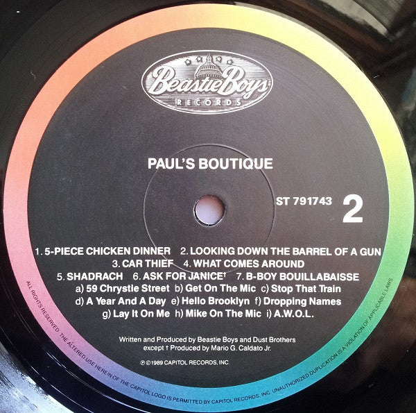 Beastie Boys – Paul's Boutique LP vinyl record, image 8 of 8