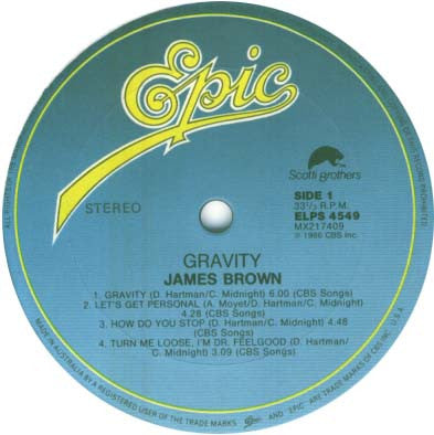 James Brown – Gravity LP vinyl record, image 3 of 4