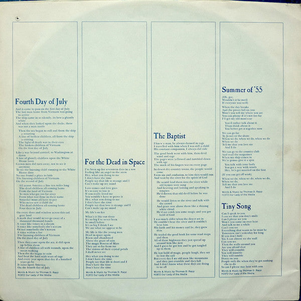 Tom Rapp – Stardancer LP vinyl record, image 3 of 7