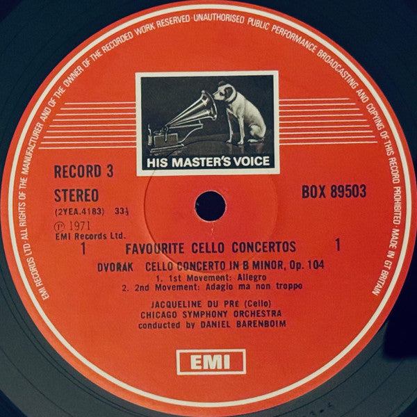 Antonín Dvořák, Sir Edward Elgar, Joseph Haydn, Robert Schumann, Jacqueline du Pré – Favourite Cello Concertos LP vinyl record, image 6 of 10