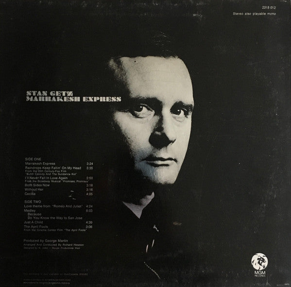 Stan Getz – Marrakesh Express LP vinyl record, image 2 of 5
