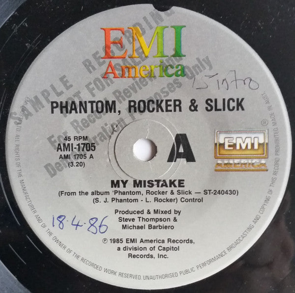 Phantom, Rocker & Slick – My Mistake 7" vinyl record, image 1 of 2