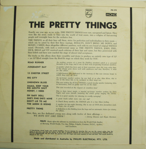 The Pretty Things – The Pretty Things LP vinyl record, image 2 of 4