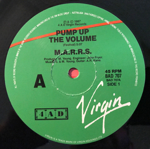 M|A|R|R|S – Pump Up The Volume 12" vinyl record, image 3 of 4