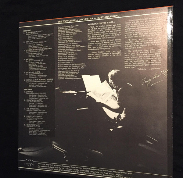 The Tony Ansell Orchestra – Just Arranging LP vinyl record, image 9 of 10