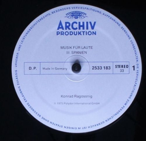 Konrad Ragossnig – Musik Für Laute, III. Spanien LP vinyl record, image 5 of 6