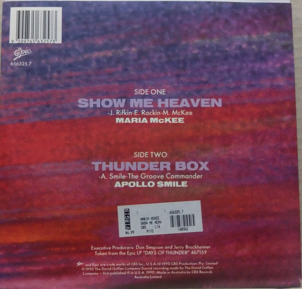 Maria McKee – Show Me Heaven 7" vinyl record, image 2 of 4