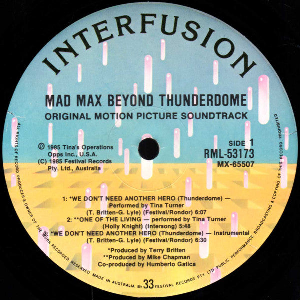 Various – Mad Max Beyond Thunderdome (Original Motion Picture Soundtrack) LP vinyl record, image 3 of 7