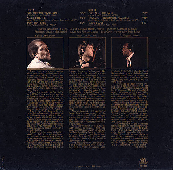 The Kenny Drew Trio – Your Soft Eyes LP vinyl record, image 2 of 4
