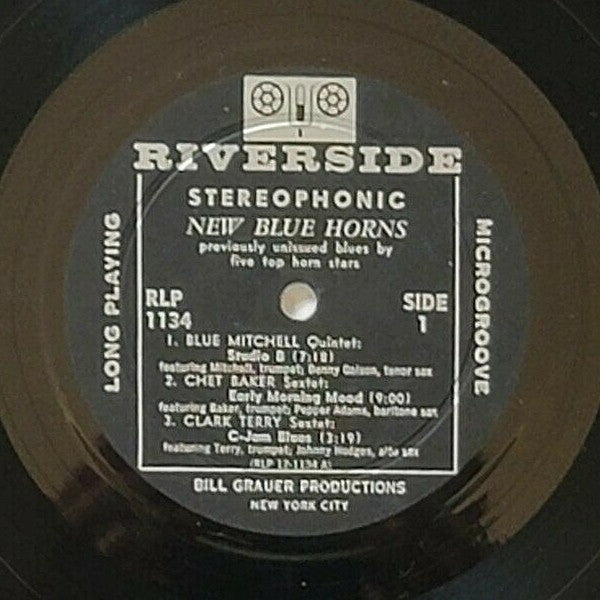 Various – New Blue Horns LP vinyl record, image 3 of 3