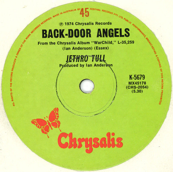 Jethro Tull – Bungle In The Jungle 7" vinyl record, image 2 of 5