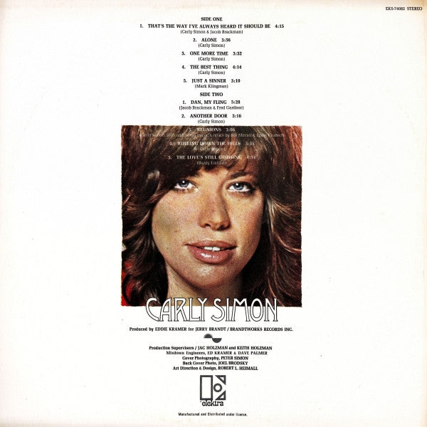 Carly Simon – Carly Simon LP vinyl record, image 2 of 4