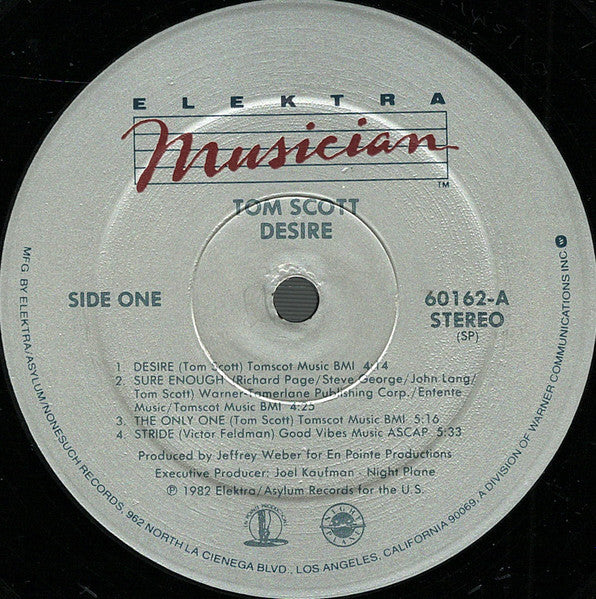 Tom Scott – Desire LP vinyl record, image 3 of 4