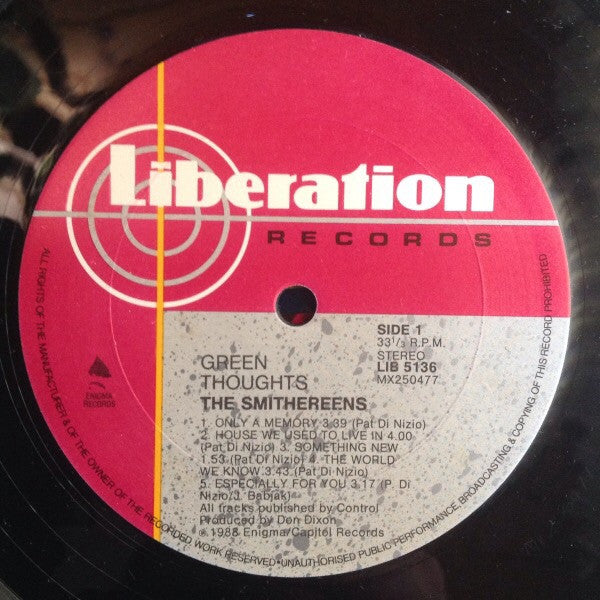 The Smithereens – Green Thoughts LP vinyl record, image 3 of 3