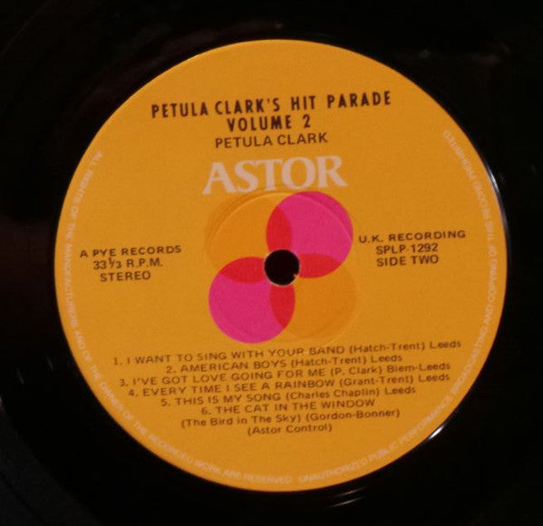 Petula Clark – Petula Clark's Hit Parade Volume 2 LP vinyl record, image 4 of 4