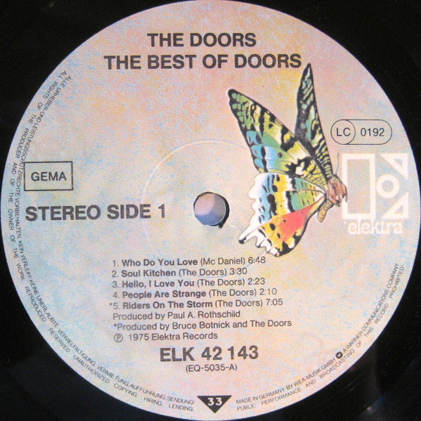 The Doors – The Best Of Doors LP vinyl record, image 3 of 4